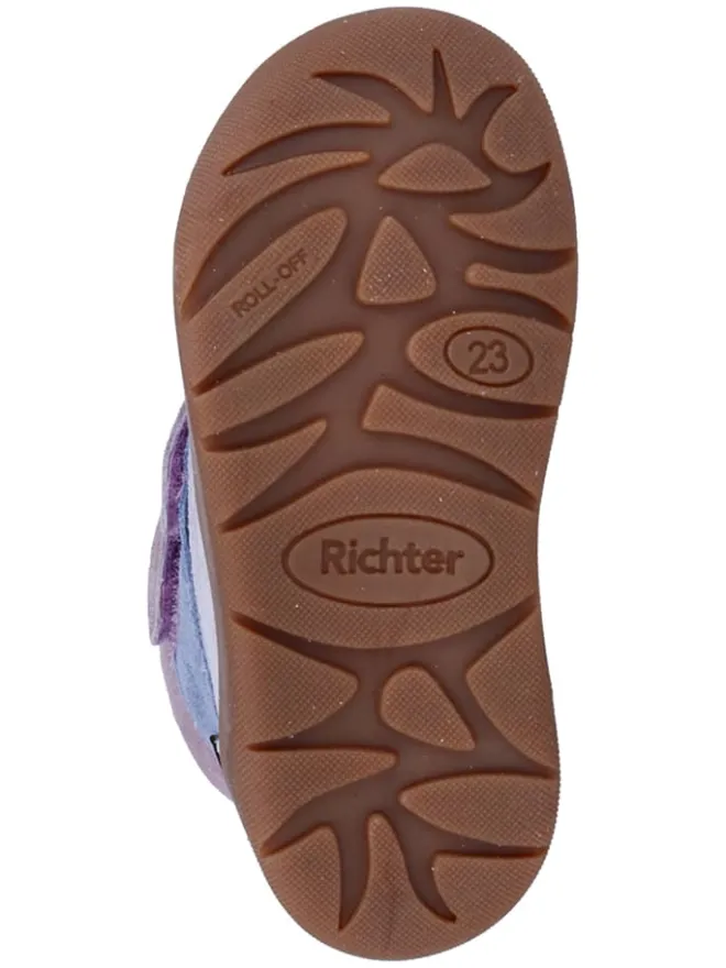 Leder-Barfußschuhe "Samy" in Hellblau/ Lila>Richter Shoes Discount