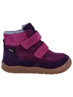 Richter Shoes Lauflernschuhe^Leder-Barfußschuhe "Samy" in Lila/ Pink
