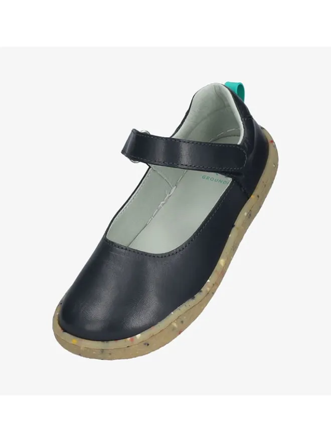 Leder-Barfußschuhe "Stella" in Schwarz>Groundies Clearance