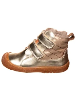 Leder-Boots in Gold>bisgaard Discount