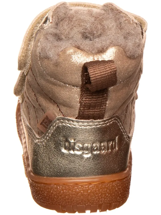 Leder-Boots in Gold>bisgaard Discount