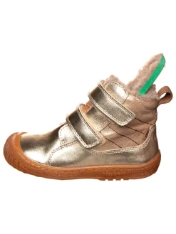 Leder-Boots in Gold><noscript><img width=