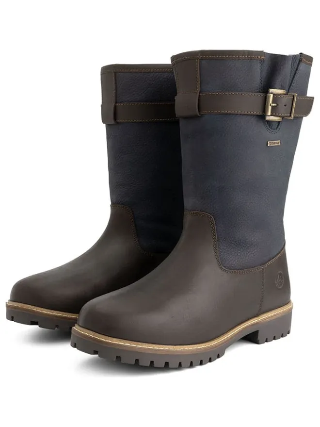 TRAVELIN' Stiefel & Boots^Leder-Boots "Aremark" in Braun/ Dunkelblau