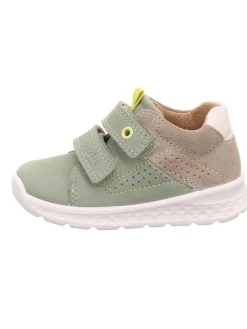 superfit Lauflernschuhe^Leder-Boots "Breeze" in Grün/ Hellbraun