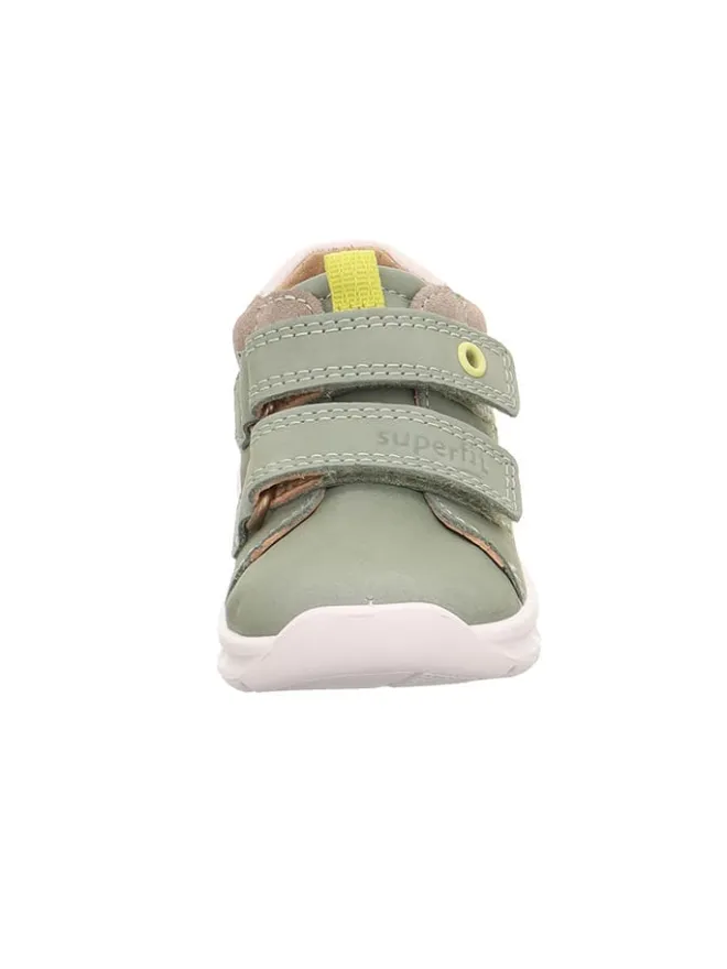 superfit Lauflernschuhe^Leder-Boots "Breeze" in Grün/ Hellbraun