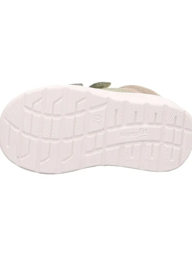 superfit Lauflernschuhe^Leder-Boots "Breeze" in Grün/ Hellbraun