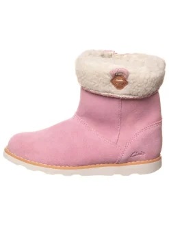 Leder-Boots "Crown Loop" in Rosa>Clarks Online