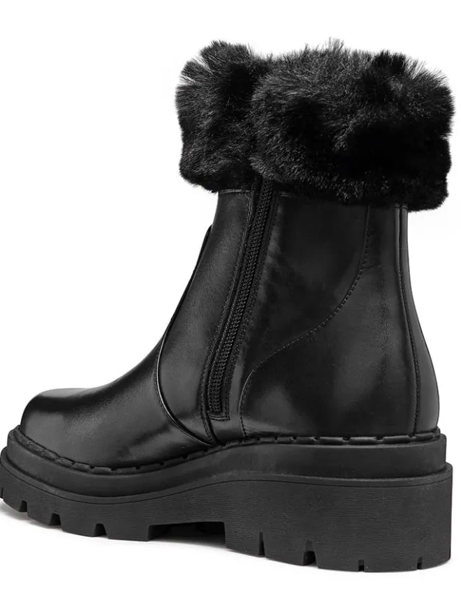 Leder-Boots "Felleny" in Schwarz>Geox