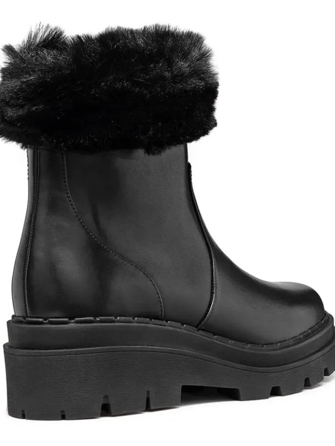Leder-Boots "Felleny" in Schwarz>Geox