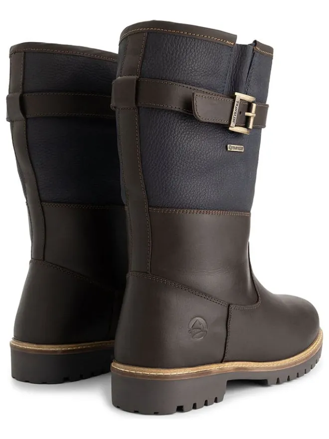 Leder-Boots "Fjaere" in Braun/ Dunkelblau>TRAVELIN' New