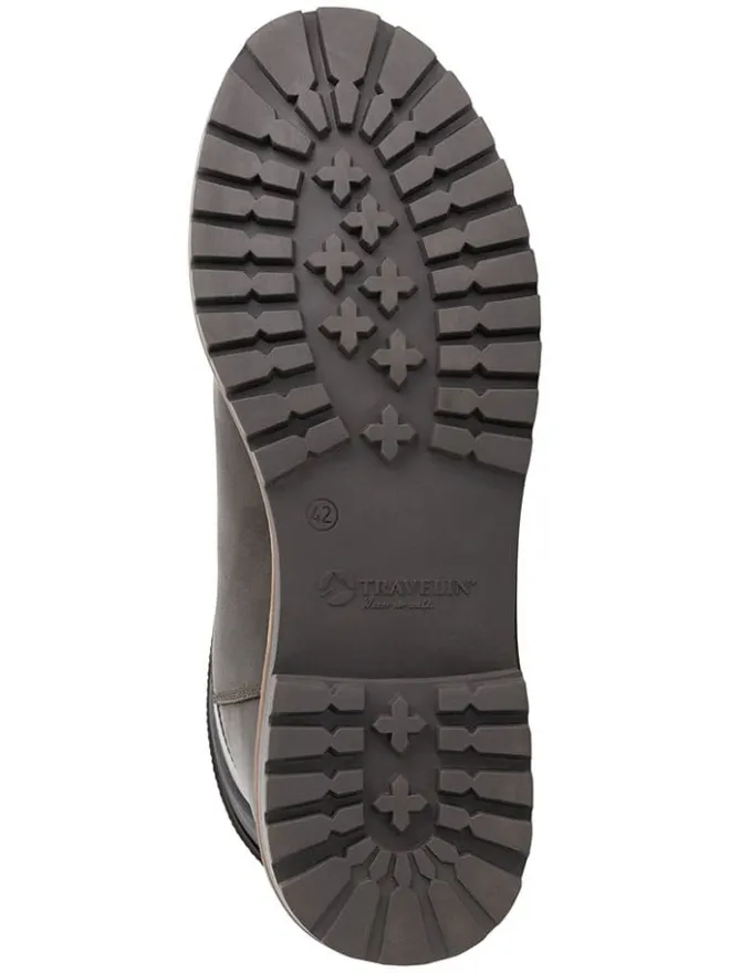 Leder-Boots "Fjaere" in Braun/ Dunkelblau>TRAVELIN' New