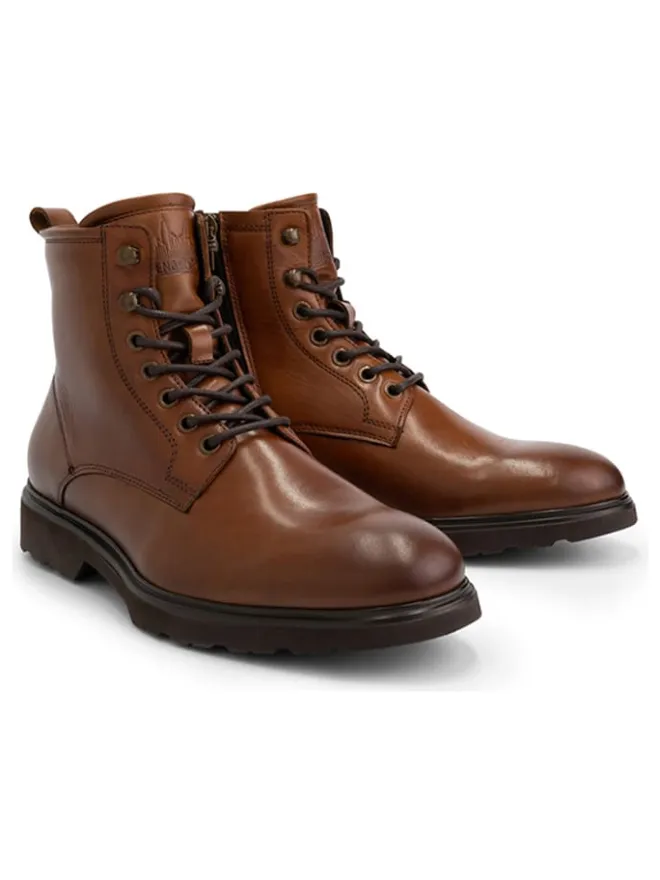 DENBROECK Stiefel & Boots^Leder-Boots "Foun St. " in Hellbraun