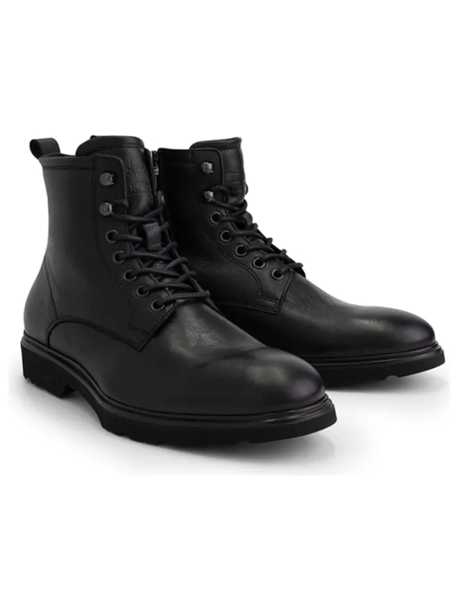 DENBROECK Stiefel & Boots^Leder-Boots "Foun St. " in Schwarz