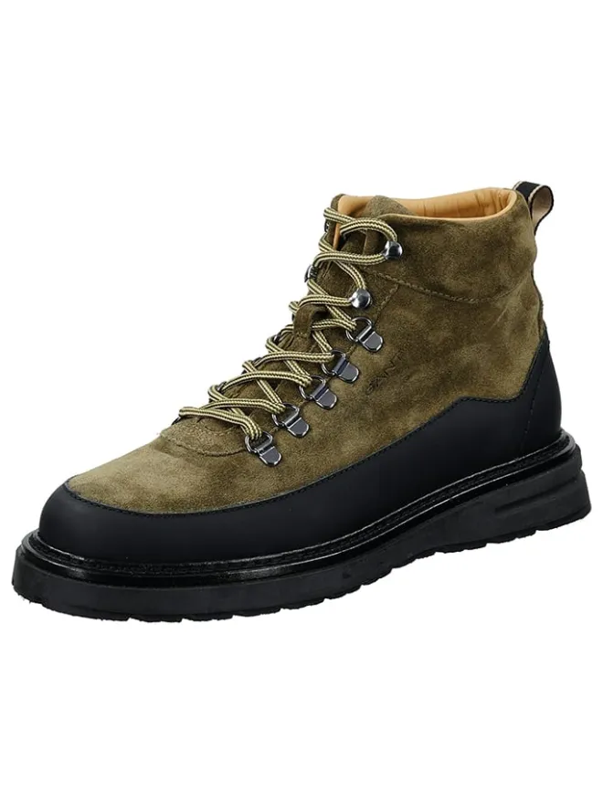 Leder-Boots "Hillprep" in Oliv>GANT Footwear New