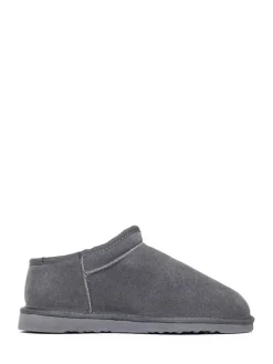 Leder-Boots "Hugh" in Grau>NICEBAY Clearance