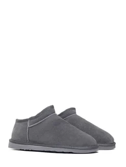Leder-Boots "Hugh" in Grau>NICEBAY Clearance