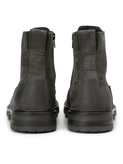 Leder-Boots in Anthrazit><noscript><img width=
