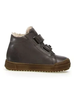 Leder-Boots in Anthrazit><noscript><img width=