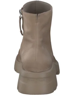 Leder-Boots in Beige><noscript><img width=