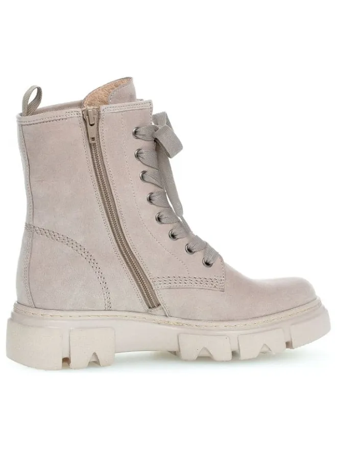 Leder-Boots in Beige/ Grau>Gabor Discount