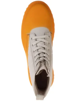Leder-Boots in Beige/ Orange><noscript><img width=