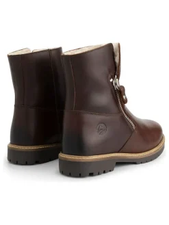 Leder-Boots in Braun><noscript><img width=