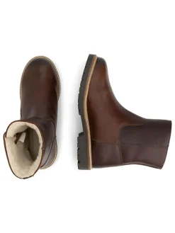 Leder-Boots in Braun><noscript><img width=