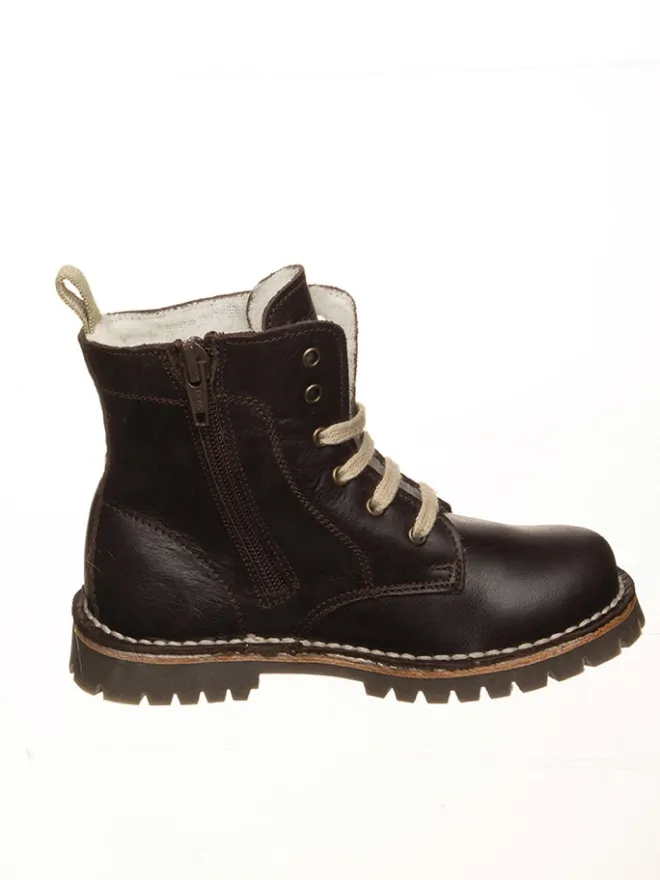 Leder-Boots in Braun>POM POM Best
