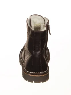 Leder-Boots in Braun><noscript><img width=