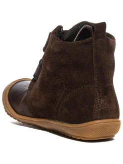 Leder-Boots in Braun><noscript><img width=