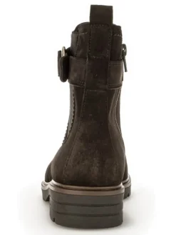 Leder-Boots in Braun><noscript><img width=