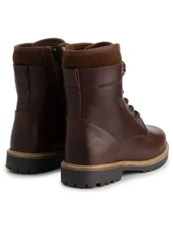 Leder-Boots in Braun><noscript><img width=