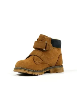 Leder-Boots in Braun><noscript><img width=