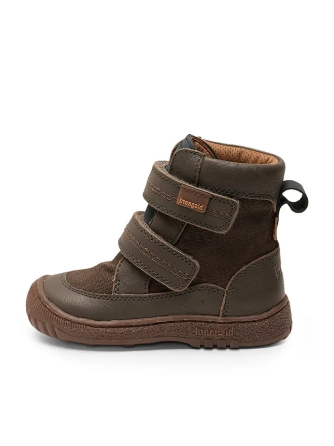 Leder-Boots in Braun/ Anthrazit>bisgaard Outlet