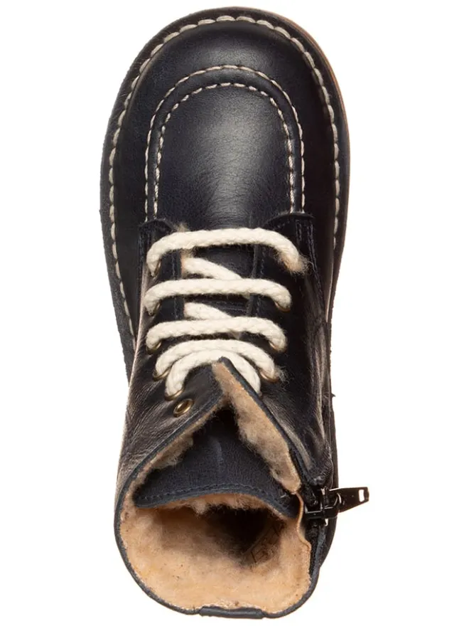 Leder-Boots in Dunkelblau>kmins Sale