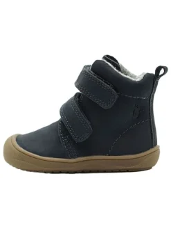 Leder-Boots in Dunkelblau>lamino New
