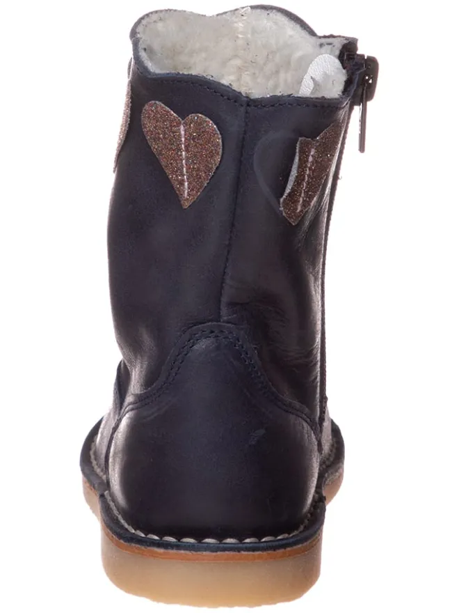Leder-Boots in Dunkelblau>kmins Sale