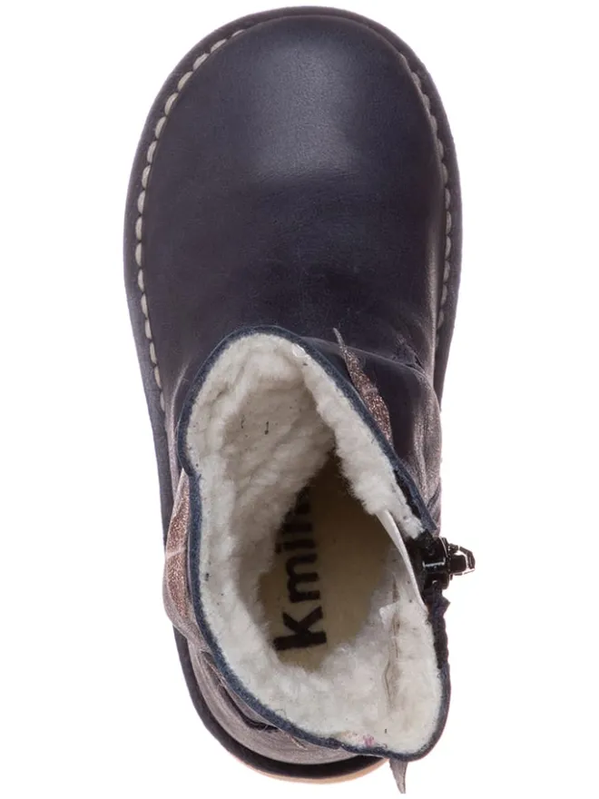 Leder-Boots in Dunkelblau>kmins Sale