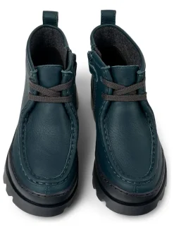 Leder-Boots in Dunkelblau><noscript><img width=