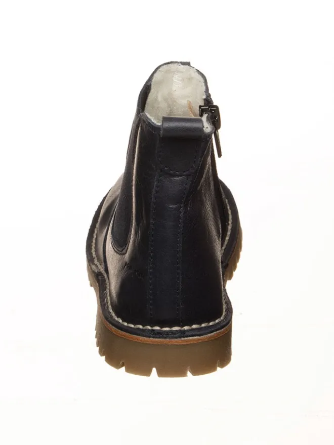 Leder-Boots in Dunkelblau>POM POM Hot