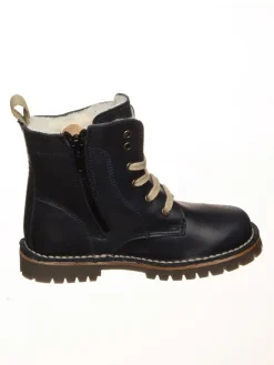 POM POM Stiefel & Boots·Boots^Leder-Boots in Dunkelblau