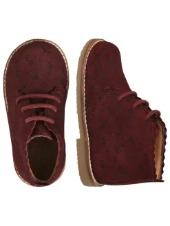 Leder-Boots in Dunkelrot><noscript><img width=