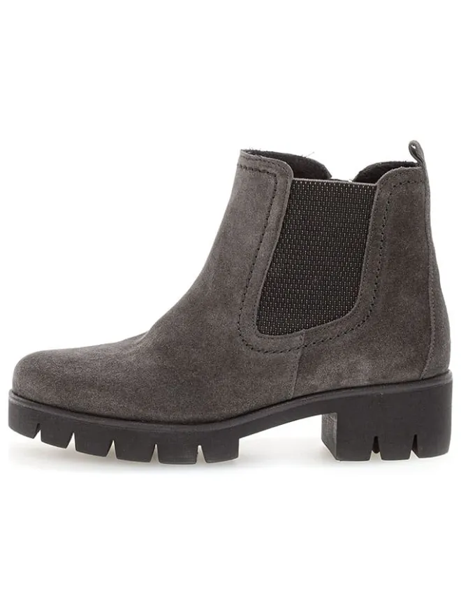 Leder-Boots in Grau>Gabor New
