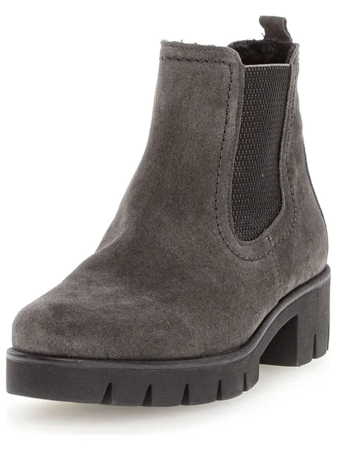 Leder-Boots in Grau>Gabor New