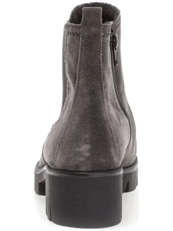 Leder-Boots in Grau><noscript><img width=