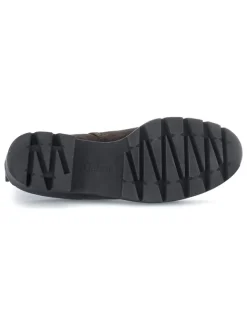 Leder-Boots in Grau><noscript><img width=