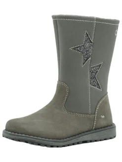 Leder-Boots in Grau>lamino Best