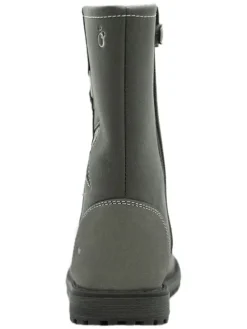 Leder-Boots in Grau><noscript><img width=