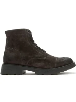 Leder-Boots in Grau>Frank Daniel
