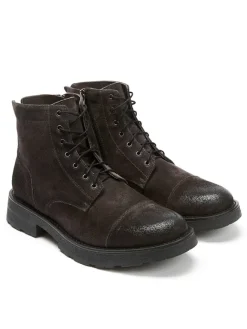 Leder-Boots in Grau><noscript><img width=